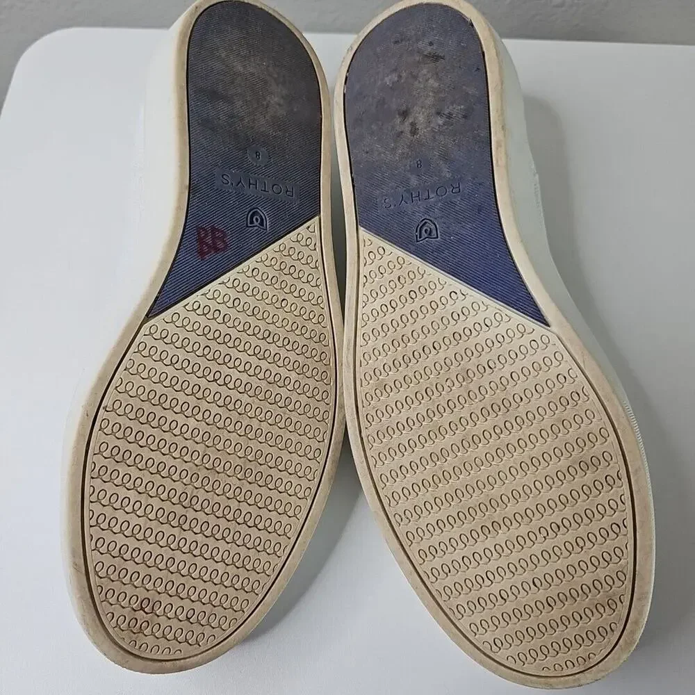 Rothy's Women's White The Original Slip On Round Toe Sneaker‎ Shoes Size 8